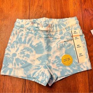 Cat & Jack Light Blue Tie-Dye Shorts NWT 2t